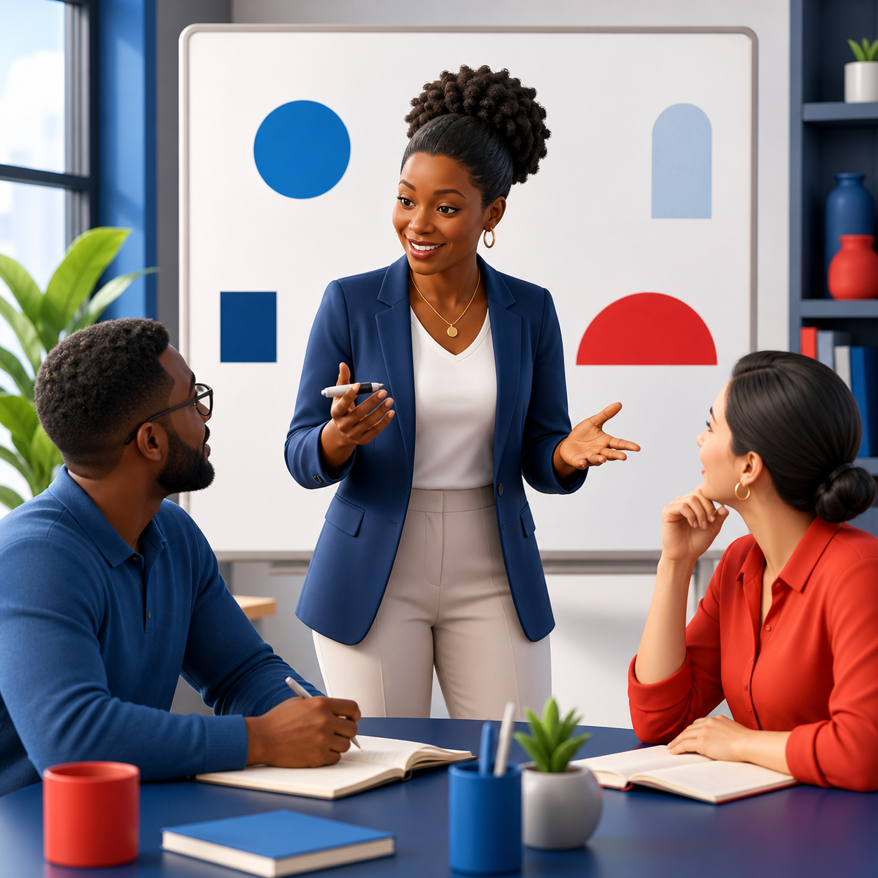 A professional learning in a facilitated session